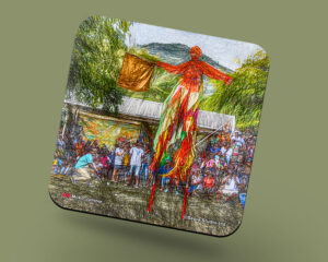 Corkback Coaster (Carnival Character Digital Art) Moko Jumbie 3