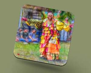 Corkback Coaster (Carnival Character Digital Art) Pierrot Grenade
