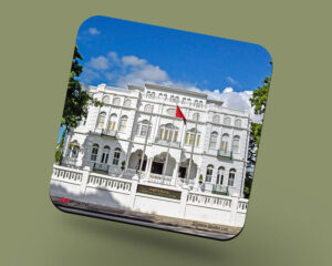 Corkback Coaster (Architechture) White Hall