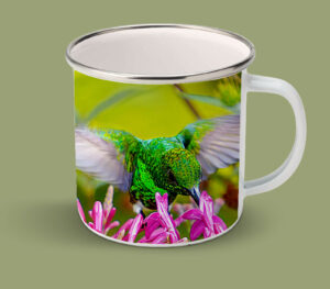 Enamel Mugs 17oz ( Hummingbird ) Copper Rumped 2