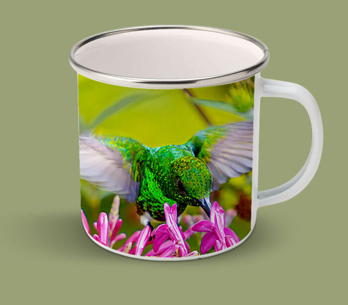 Enamel Mugs 17oz ( Hummingbird ) Copper Rumped 2