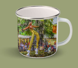 Enamel Mugs 17oz ( Digital Art ) Moko Jumbie