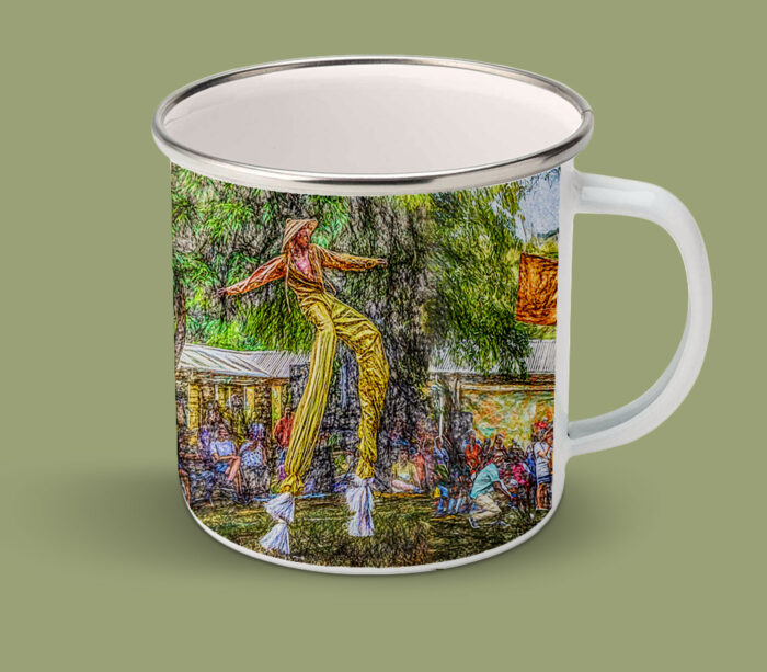 Enamel Mugs 17oz ( Digital Art ) Moko Jumbie