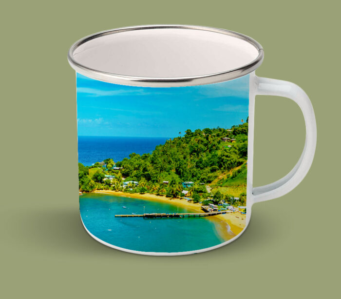 Enamel Mugs 17oz ( Tobago ) Parlatuvier Bay