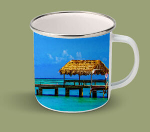 Enamel Mugs 17oz ( Tobago ) Pigeon Point