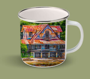 Enamel Mugs 17oz ( Digital Art ) Rust Bay