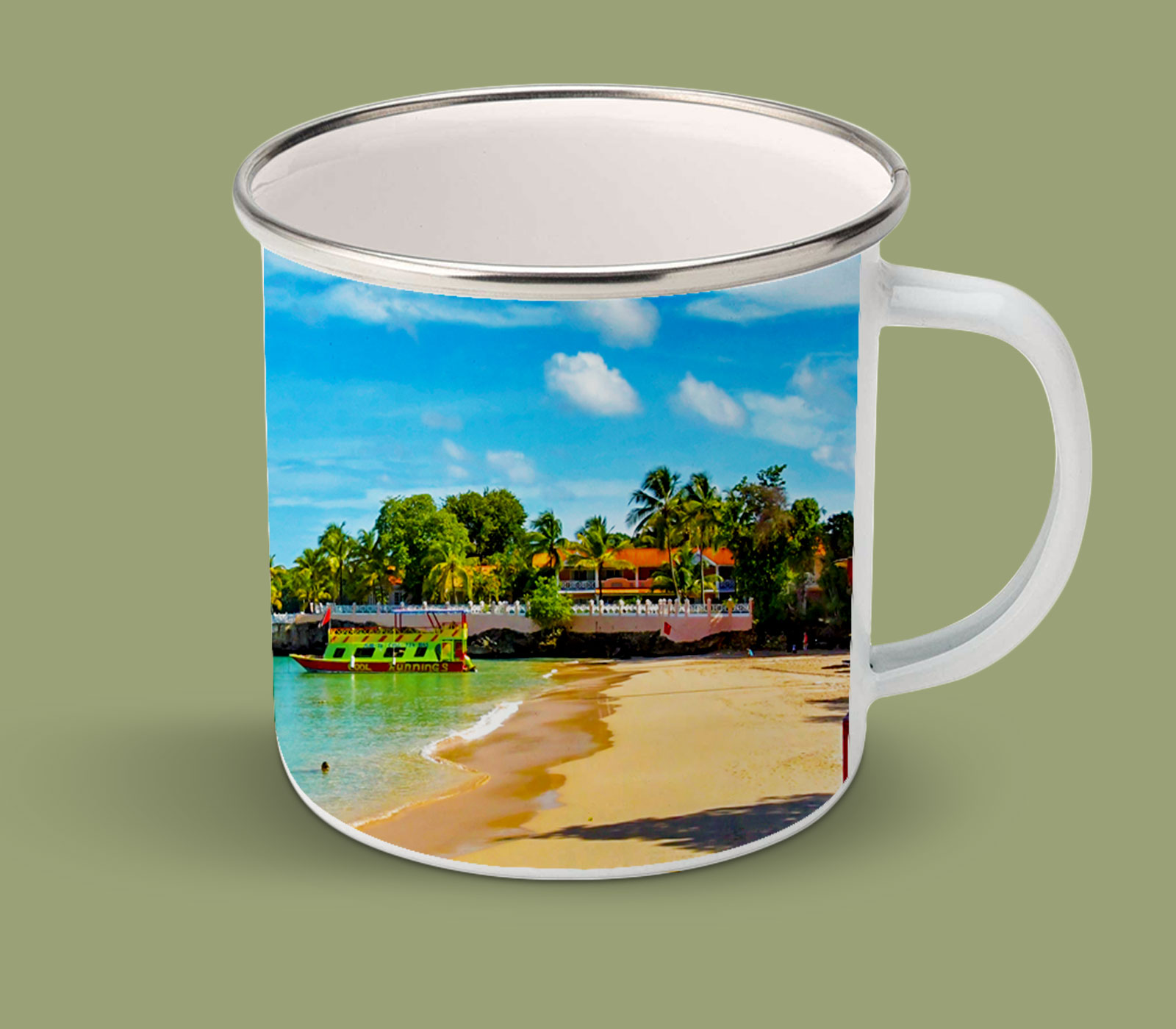 Enamel Mugs 17oz ( Tobago ) Store Bay