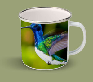 Enamel Mugs 17oz ( Hummingbird ) White-necked Jacobin