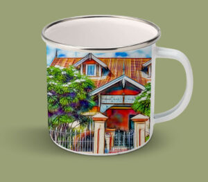 Enamel Mugs 17oz ( Digital Art ) Woodbrook House