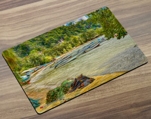 Placemat (Digital Art) Las Cuevas Fishing Village