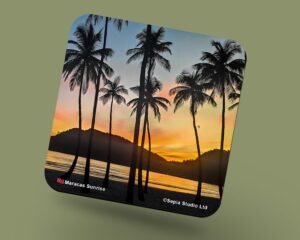 Corkback Coaster (Seascape) Maracas Sunrise