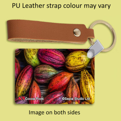 Key Ring Metal Cocoa Pods