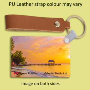 Key Ring Metal Pigeon Point Sunset (Tobago)