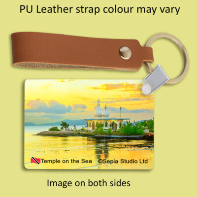 Key Ring Metal Temple on the Sea