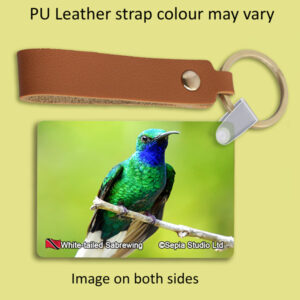 Key Ring Metal White-tailed Sabrewing 2 Hummingbird
