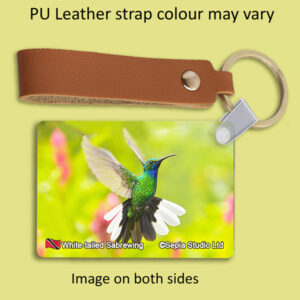 Key Ring Metal White-tailed Sabrewing Hummingbird