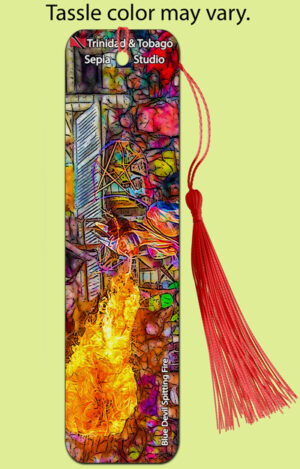 Bookmark Metal (Digital Art) Blue Devil Spitting Fire