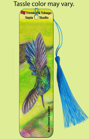 Bookmark Metal (Digital Art) Blue Chinned Sapphire Hummingbird