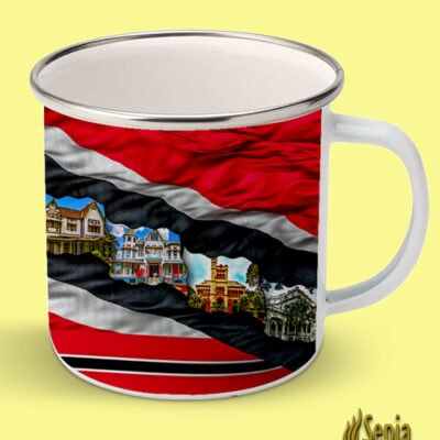 17oz Enamel Mug (Trinidad & Tobago) Trinidad & Tobago Architecture