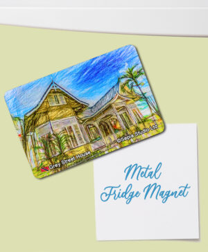 Fridge Magnet (Digital Art) Grey Street House