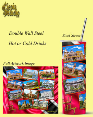 20oz Steel Tumbler (Trinidad & Tobago) Trinidad & Tobago Architecture