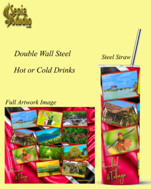 20oz Steel Tumbler (Trinidad & Tobago) Trinidad & Tobago Mixed Images