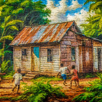 Jigsaw Puzzle (252pcs) Digital Art Backyard Fun
