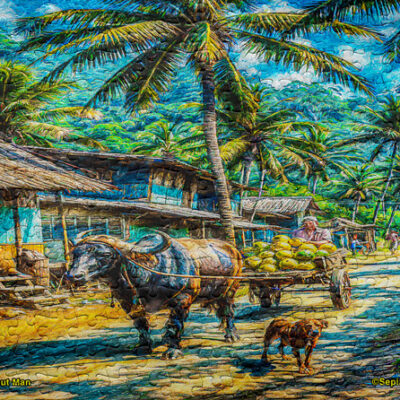 Jigsaw Puzzle (252pcs) Digital Art Coconut Man