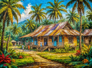 Jigsaw Puzzle (252pcs) Digital Art Country House