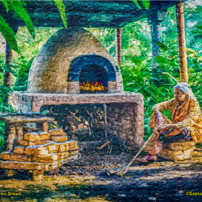 Jigsaw Puzzle (252pcs) Digital Art Dirt Oven Bread