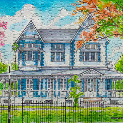 Jigsaw Puzzle (252pcs) Watercolor Hayes Court