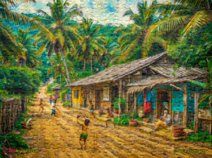Jigsaw Puzzle (252pcs) Digital Art Road Cricket